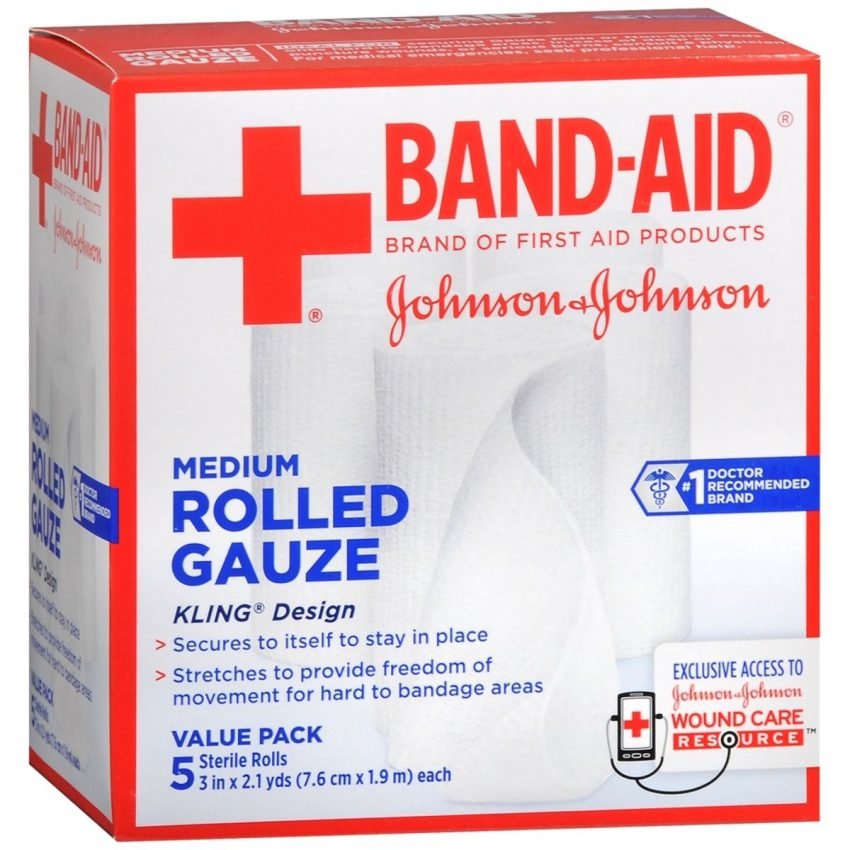 BAND AID Rolled Gauze Medium 10 5 YD Medcare Wholesale Company