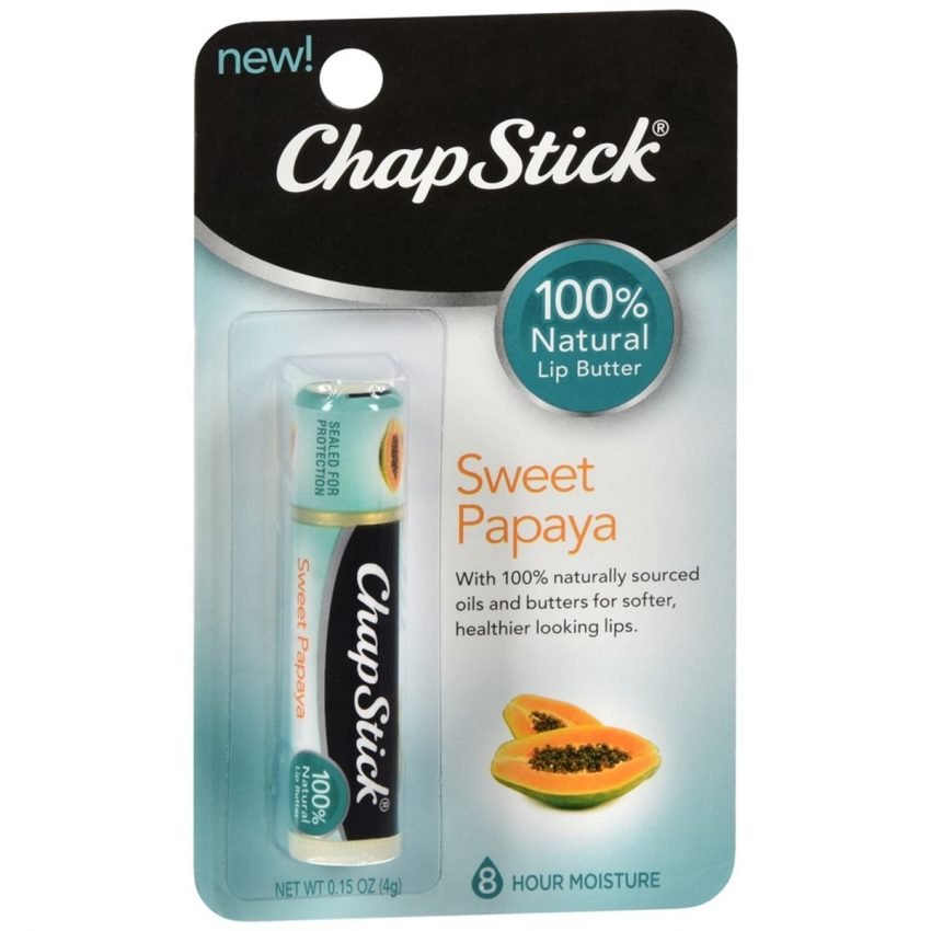 ChapStick 100 Natural Lip Butter Sweet Papaya 0 15 OZ Medcare