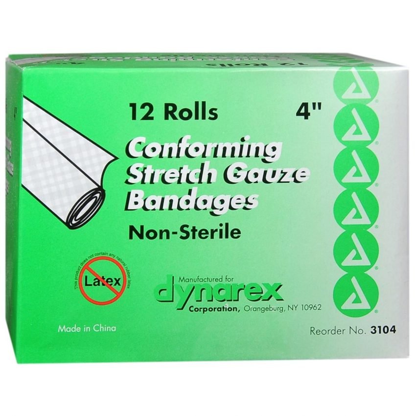 Dynarex Conforming Stretch Gauze Bandages Non Sterile Inch Ea