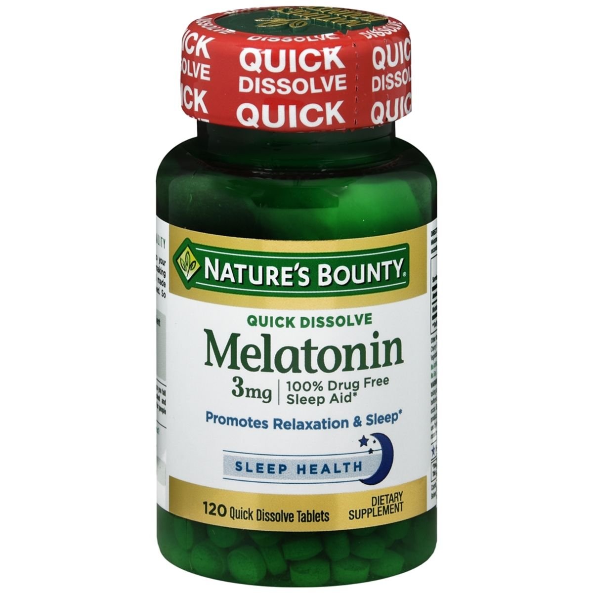 Natures Bounty Melatonin 3 Mg Quick Dissolve Tablets 120 TB