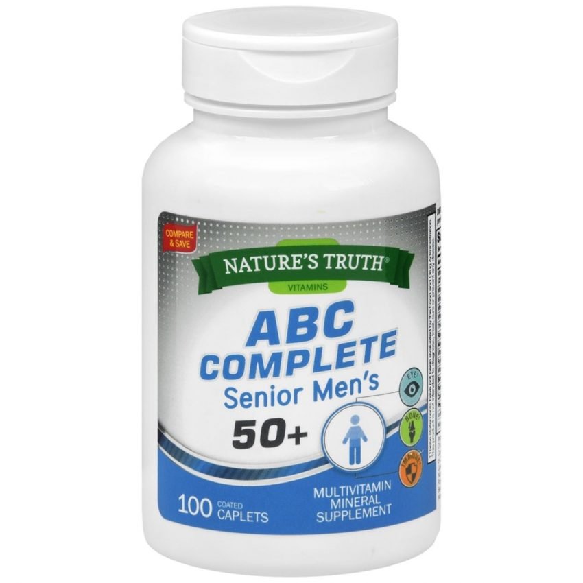 Nature's Truth ABC Complete Senior Men's 50+ Coated Caplets - 100 TB