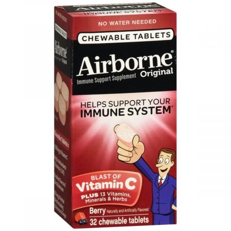 Airborne Original Immune Support Supplement Chewable Tablets Berry - 32 TB