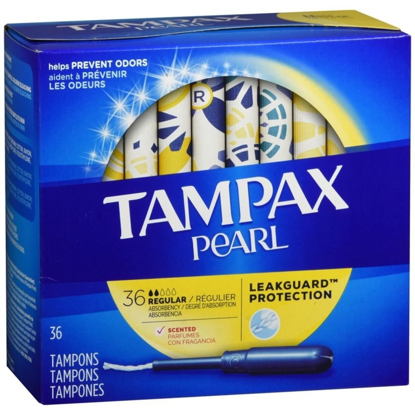 Tampax Pearl Tampons With Plastic Applicators Regular Absorbency ...