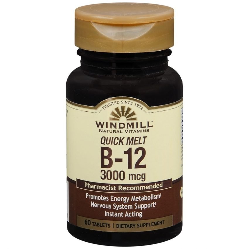 Windmill Quick Melt B-12 3000 mcg Tablets - 60 TB