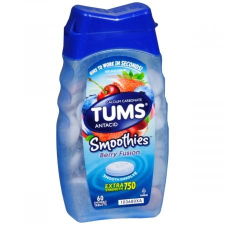 TUMS Smoothies Extra Strength 750 Chewable Tablets Berry Fusion - 60 TB