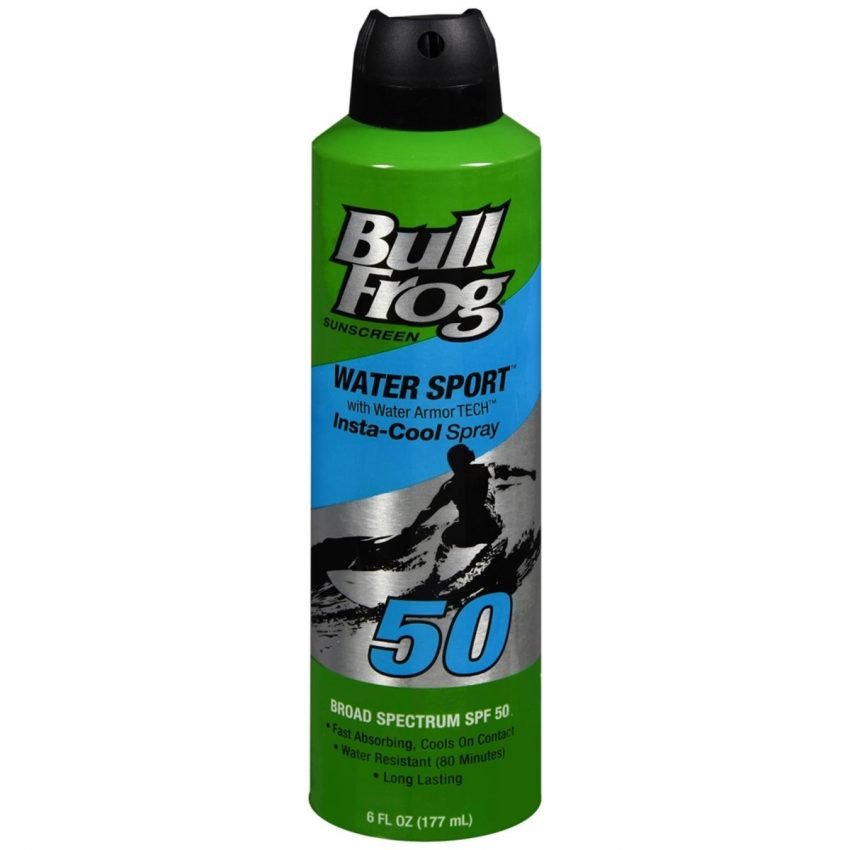 BullFrog Sunscreen Water Sport Spray SPF 50 6 OZ Medcare