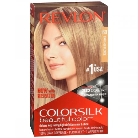 Revlon ColorSilk Beautiful Color Permanent Hair Color 60 Dark Ash Blonde - 1 EA