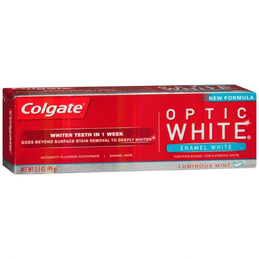 Colgate Optic White Toothpaste Enamel White Luminous Mint - 3.5 OZ