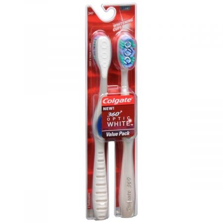 Colgate 360 Degrees Optic White Toothbrushes Soft - 2 EA