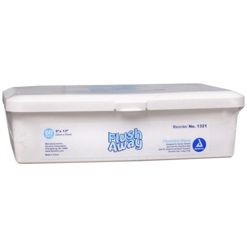 Dynarex Flush Away Flushable Wipes 1321 - 60 EA