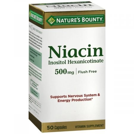 Nature's Bounty Niacin 500 mg Capsules Flush Free - 50 CP