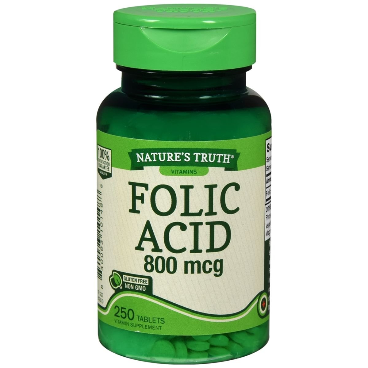 Natures Truth Folic Acid 800 Mcg Tablets 250 Tb Medcare