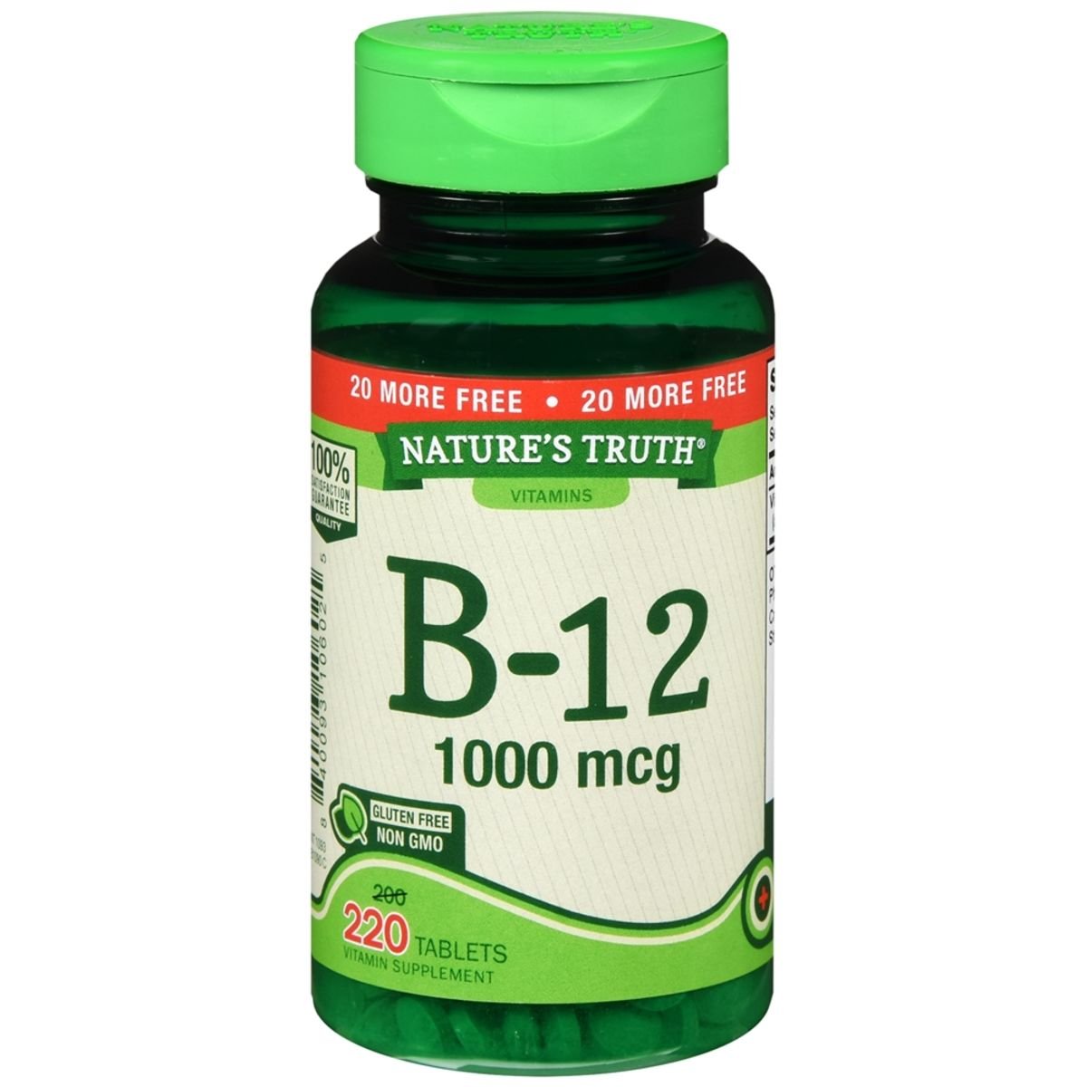 Nature’s Truth B-12 1000 Mcg Vitamin Supplement Tablets – 220 TB ...