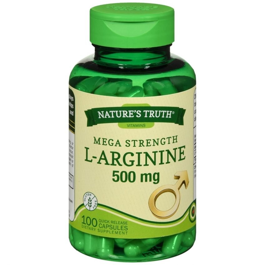 Natures Truth Mega Strength L Arginine 500 Mg Quick Release Capsules 100 Tb Medcare 7081