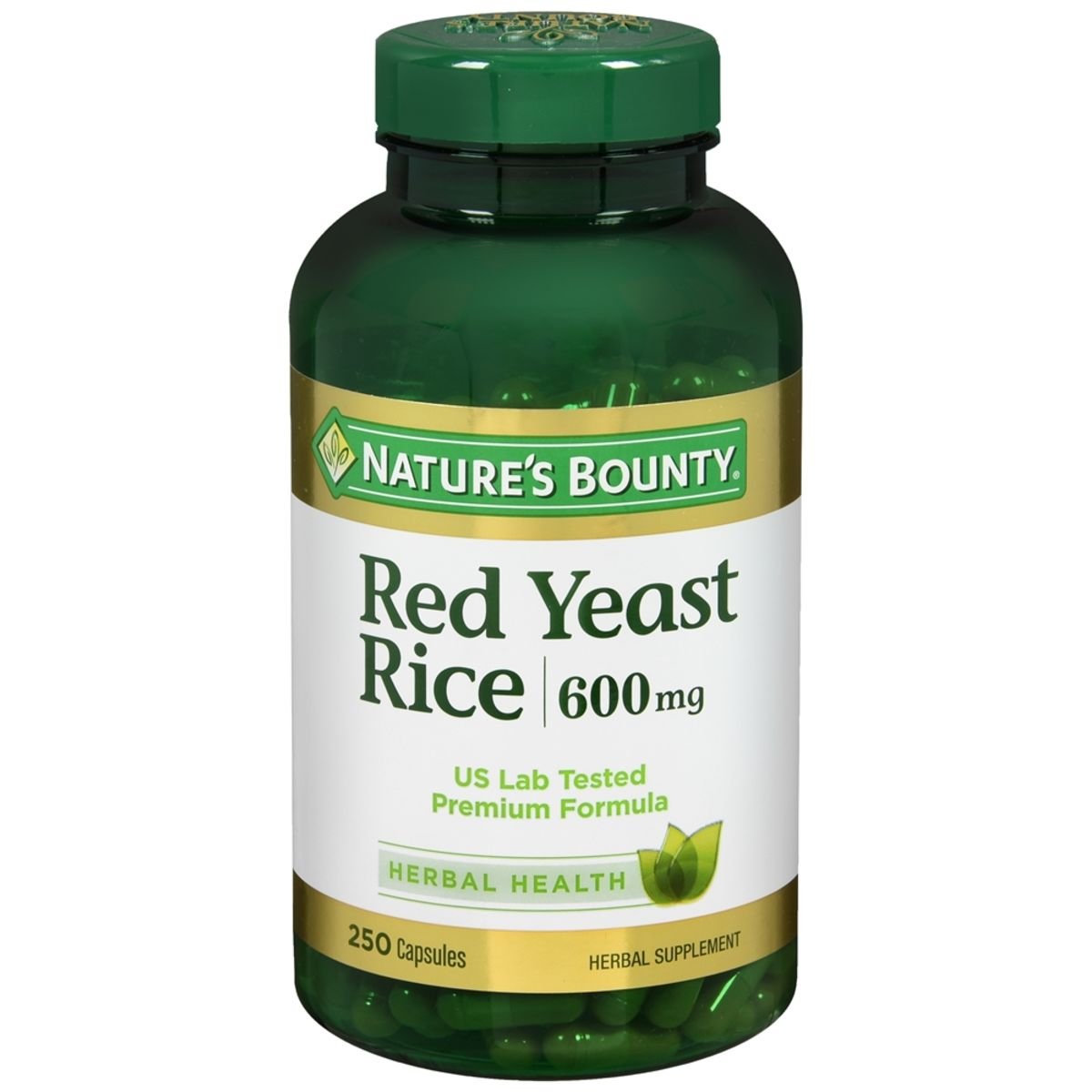 Nature’s Bounty Red Yeast Rice 600 mg Herbal Supplement Capsules 250