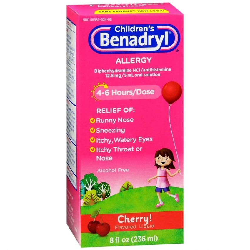 Benadryl Children's Allergy Liquid Cherry Flavored - 8 OZ