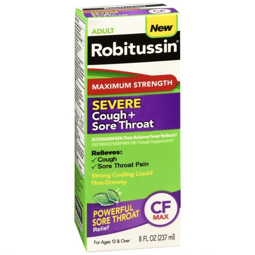 Robitussin Adult Maximum Strength Severe Cough Sore Throat Relief 8 Oz Medcare Wholesale