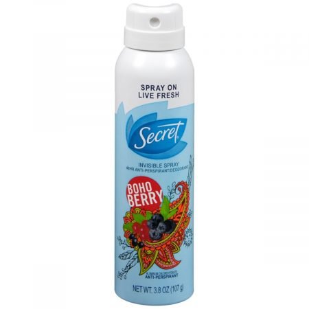 Secret Anti-Perspirant Deodorant Invisible Spray Boho Berry - 3.8 OZ