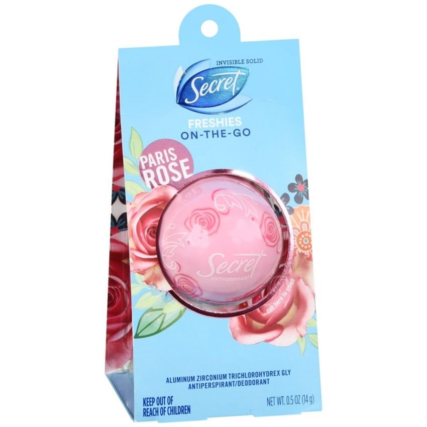 Secret Freshies On-the-Go Antiperspirant/Deodorant Invisible Solid Paris Rose - 0.5 OZ