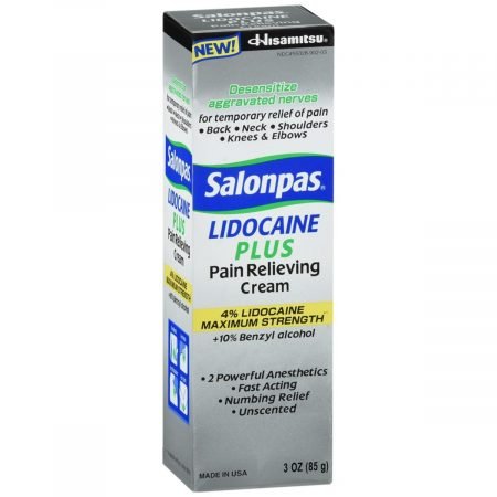 Salonpas Lidocaine Plus Pain Relieving Cream - 3 OZ