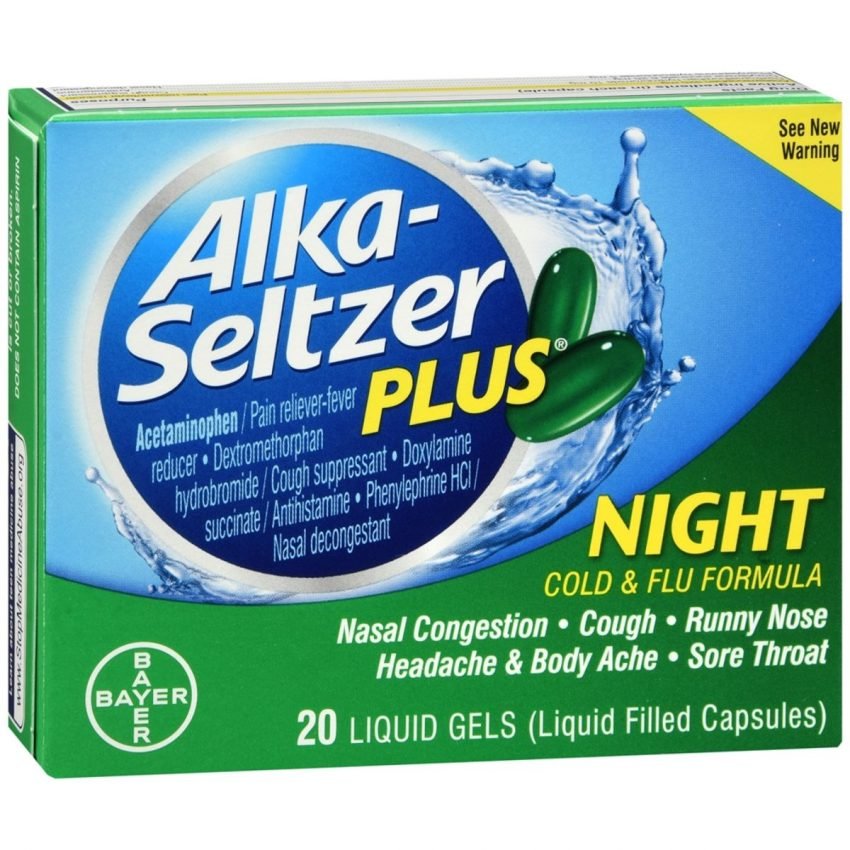 Alka-Seltzer Plus Night Cold & Flu Formula Liquid Gels – 20 CP ...