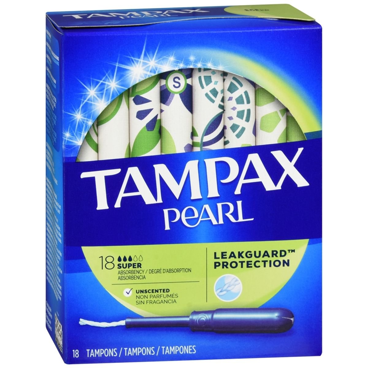 Tampax Pearl Tampons Super Absorbency Unscented – 18 EA – Medcare