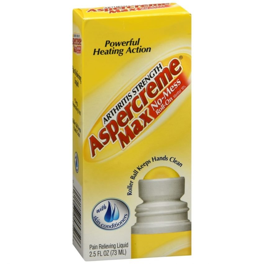 ASPERCREME Max Arthritis Strength No-Mess Roll-On Pain Relieving Liquid - 2.5 OZ