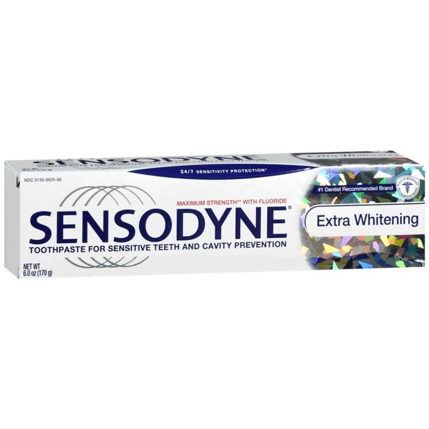 Sensodyne Extra Whitening Toothpaste for Sensitive Teeth and Cavity Prevention - 6 OZ
