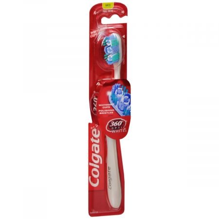 Colgate 360 Degrees Optic White Toothbrush Medium Full Head - 1 EA