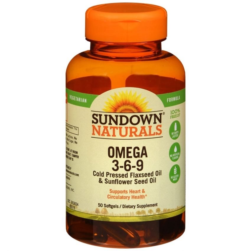 Sundown Naturals Omega 3-6-9 Dietary Supplement Softgels - 50 CP