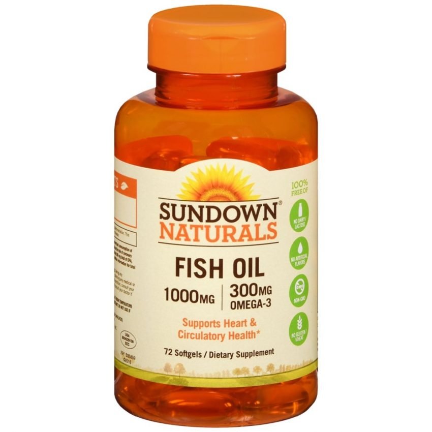 Sundown Naturals Fish Oil 1000 mg Softgels - 72 CP