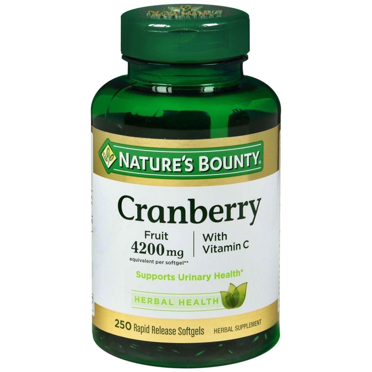 Nature’s Bounty Cranberry 4200 mg With Vitamin C Herbal Supplement ...