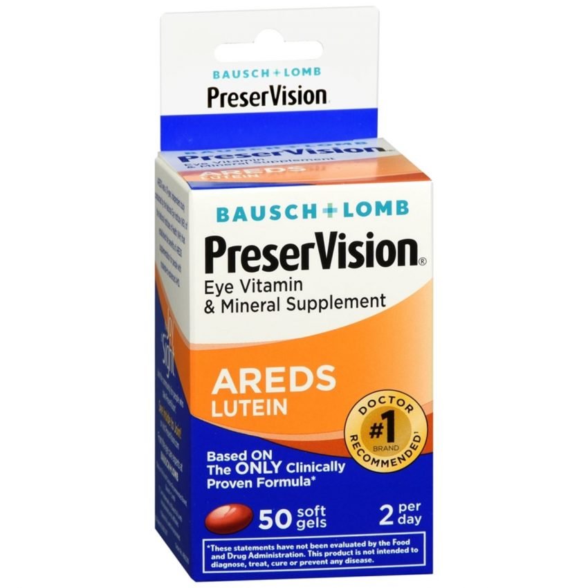 Bausch + Lomb PreserVision AREDS Lutein Soft Gels - 50 CP