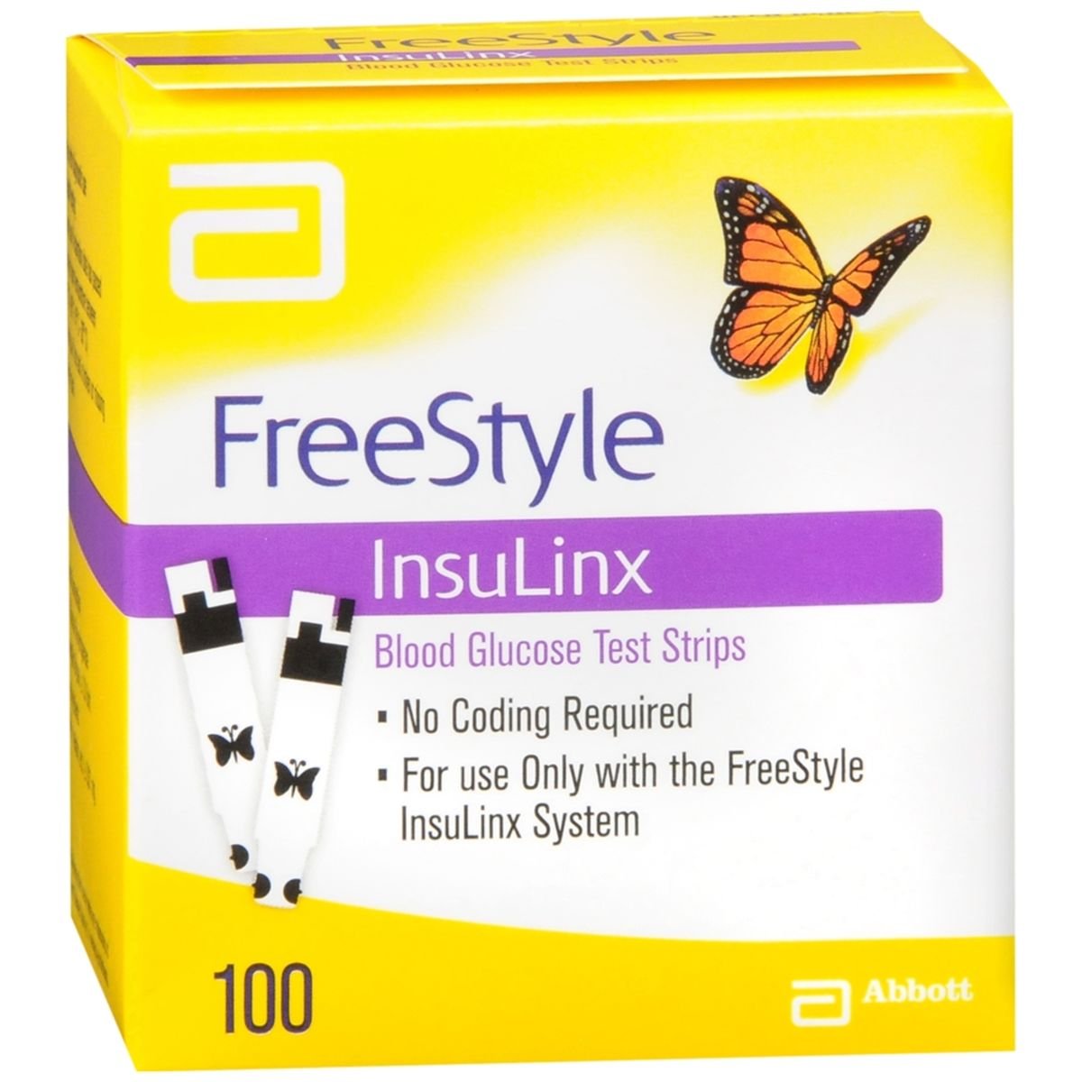 Freestyle Insulinx Blood Glucose Test Strips 100 Ea Medcare