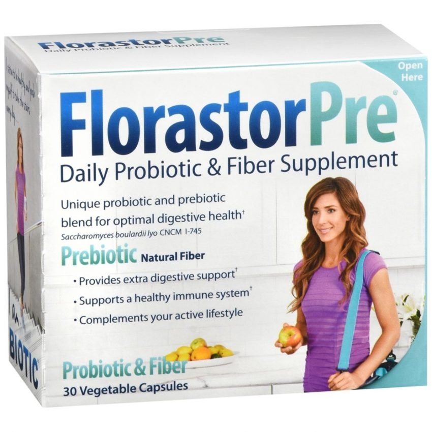 Florastor Pre Daily Probiotic & Fiber Supplement Vegetable Capsules - 30 CP