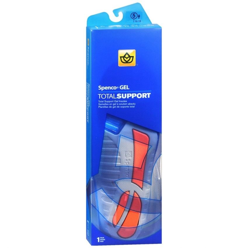 Spenco Gel Total Support Insoles Size 5 - 1 PR