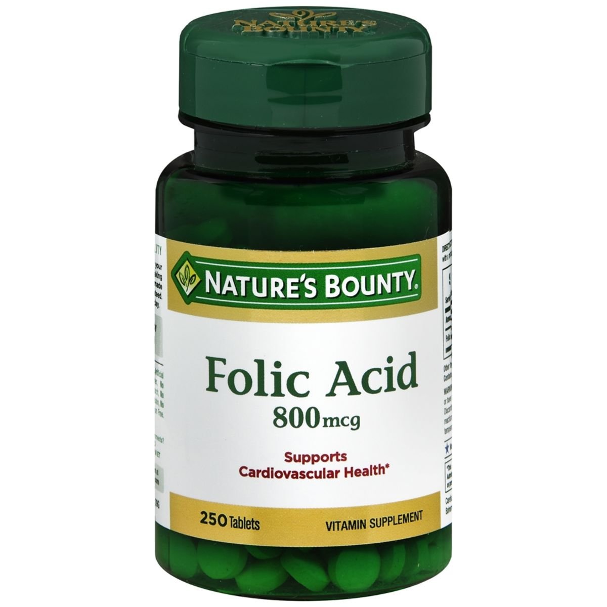 Natures Bounty Folic Acid 800 Mcg Tablets 250 Tb Medcare