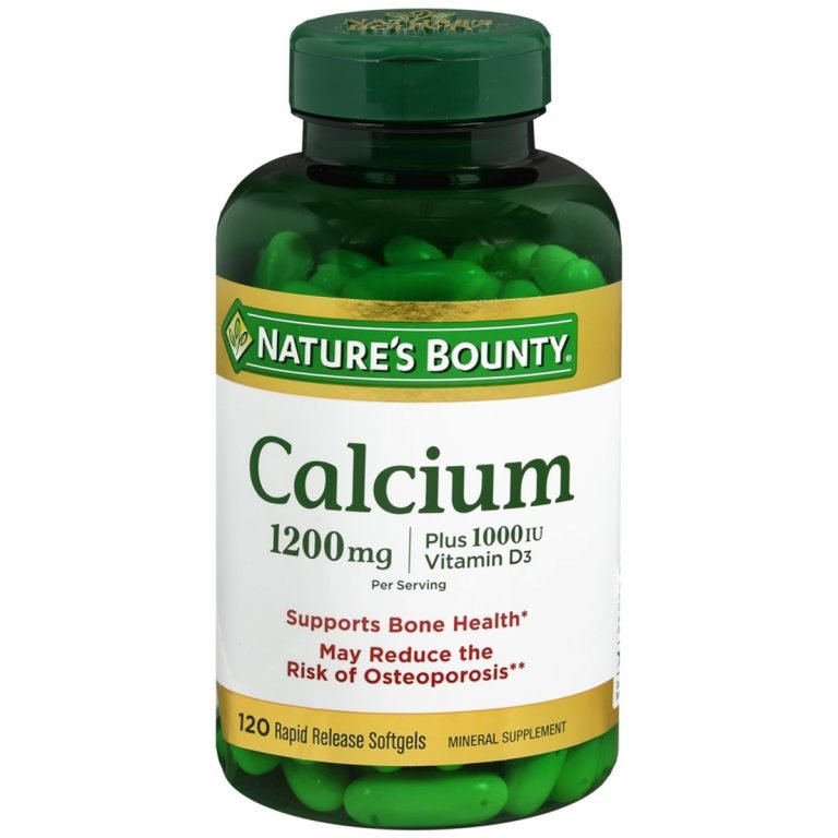 Natures Bounty Calcium 1200 Mg Plus Vitamin D3 1000 Iu Per Serving 5373