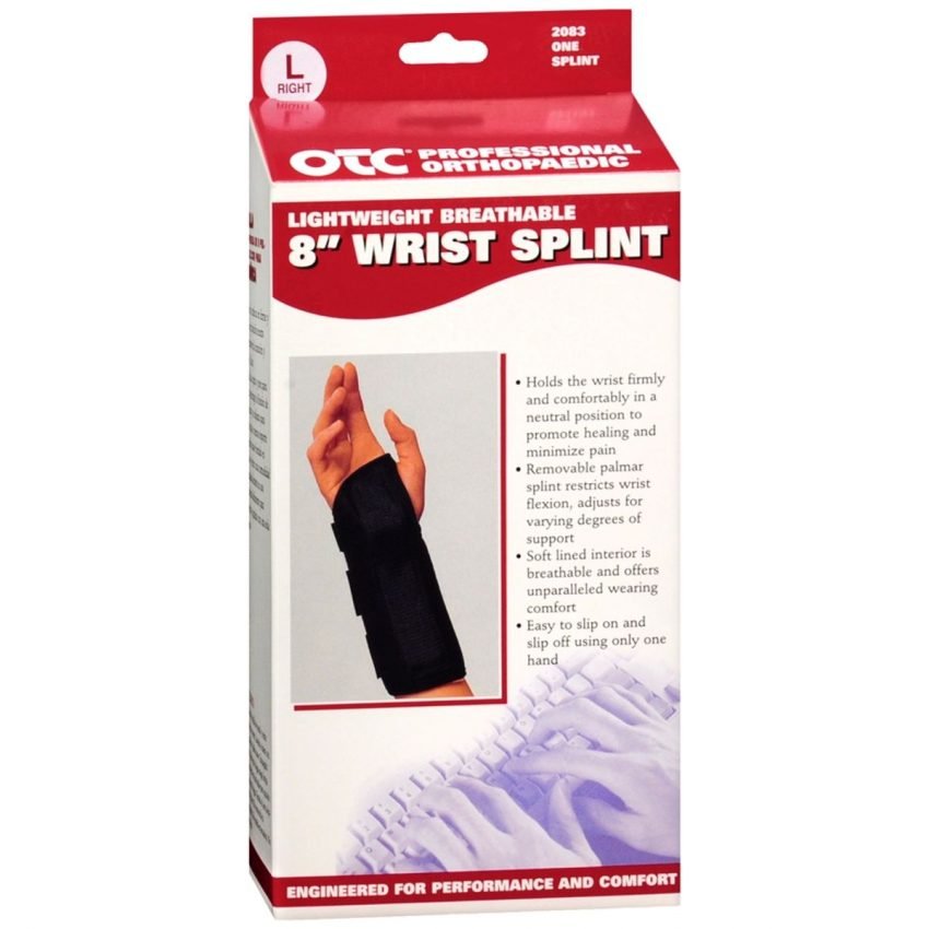 OTC Professional Orthopaedic Lightweight Breathable 8 inch Wrist Splint L Right 2083 - 1 EA