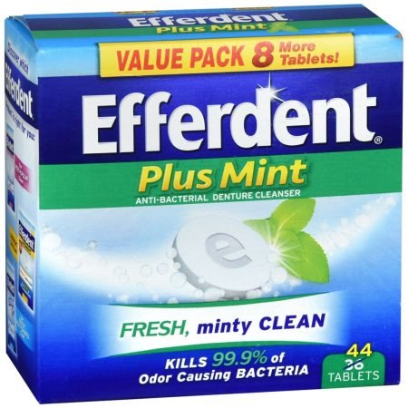 Efferdent  Plus Mint Anti-Bacterial Denture Cleanser Tablets - 44 TB