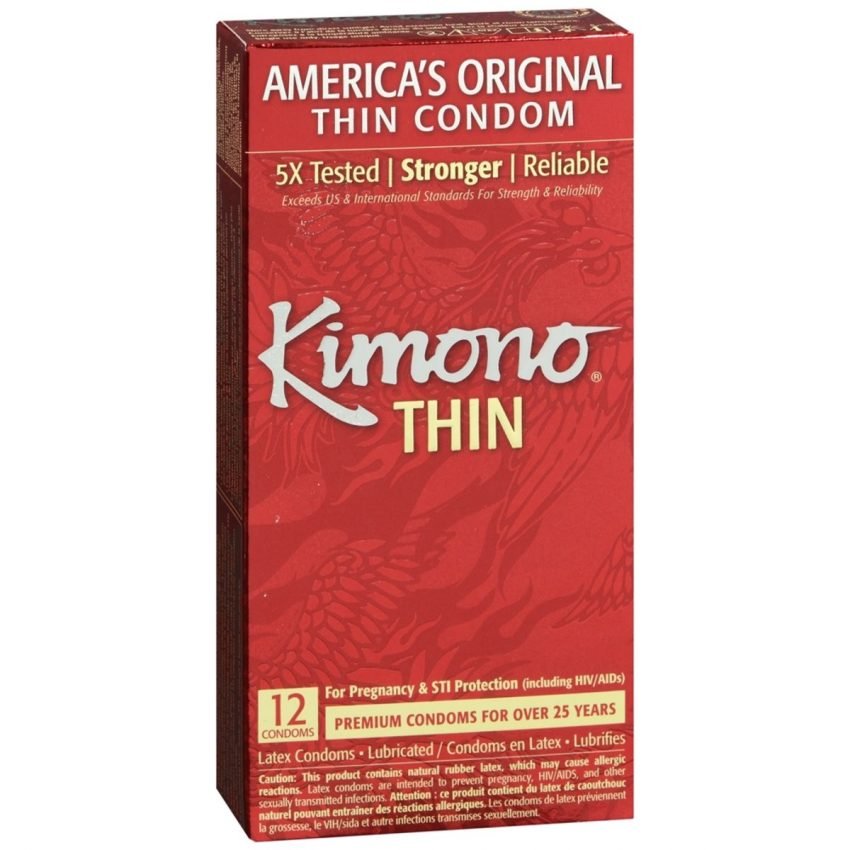 Kimono Thin Latex Lubricated Condoms – 12 EA – Medcare | Wholesale ...