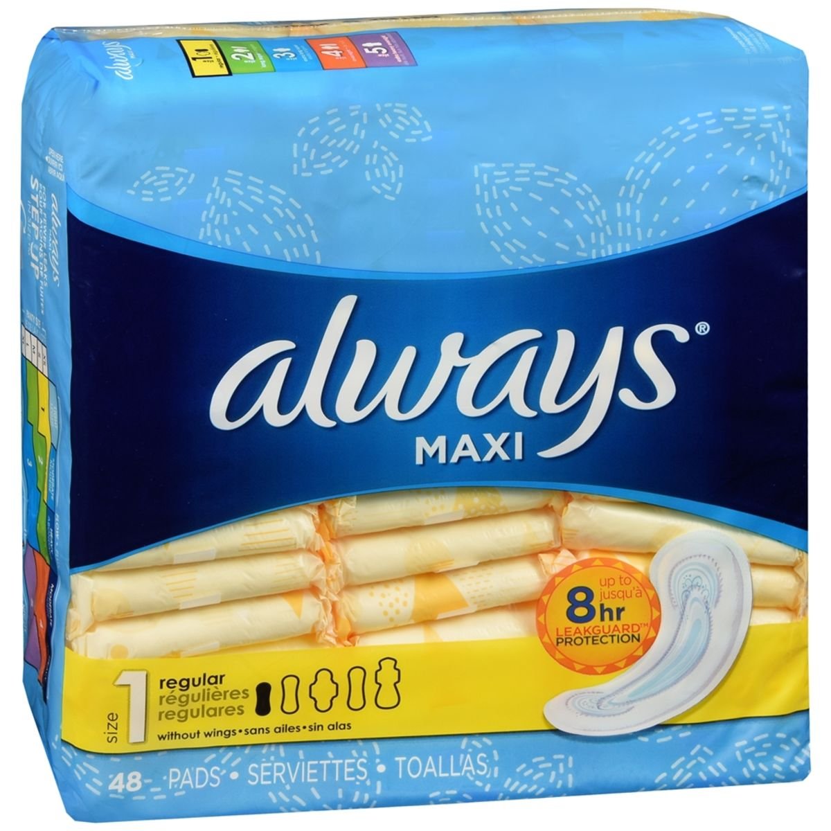 Always Maxi Pads Regular Without Wings Size 1 – 48 EA – Medcare ...