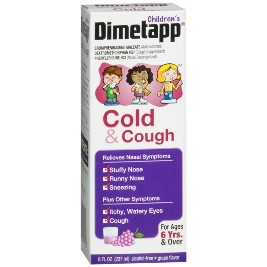 Dimetapp Children’s Cold &amp; Cough Liquid Grape Flavor 8 OZ – Medcare ...
