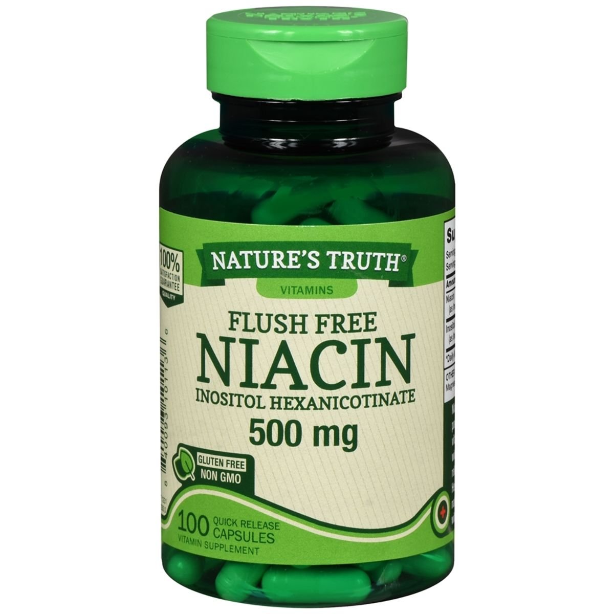 Nature’s Truth Flush Free Niacin Inositol Hexanicotinate 500 mg Quick