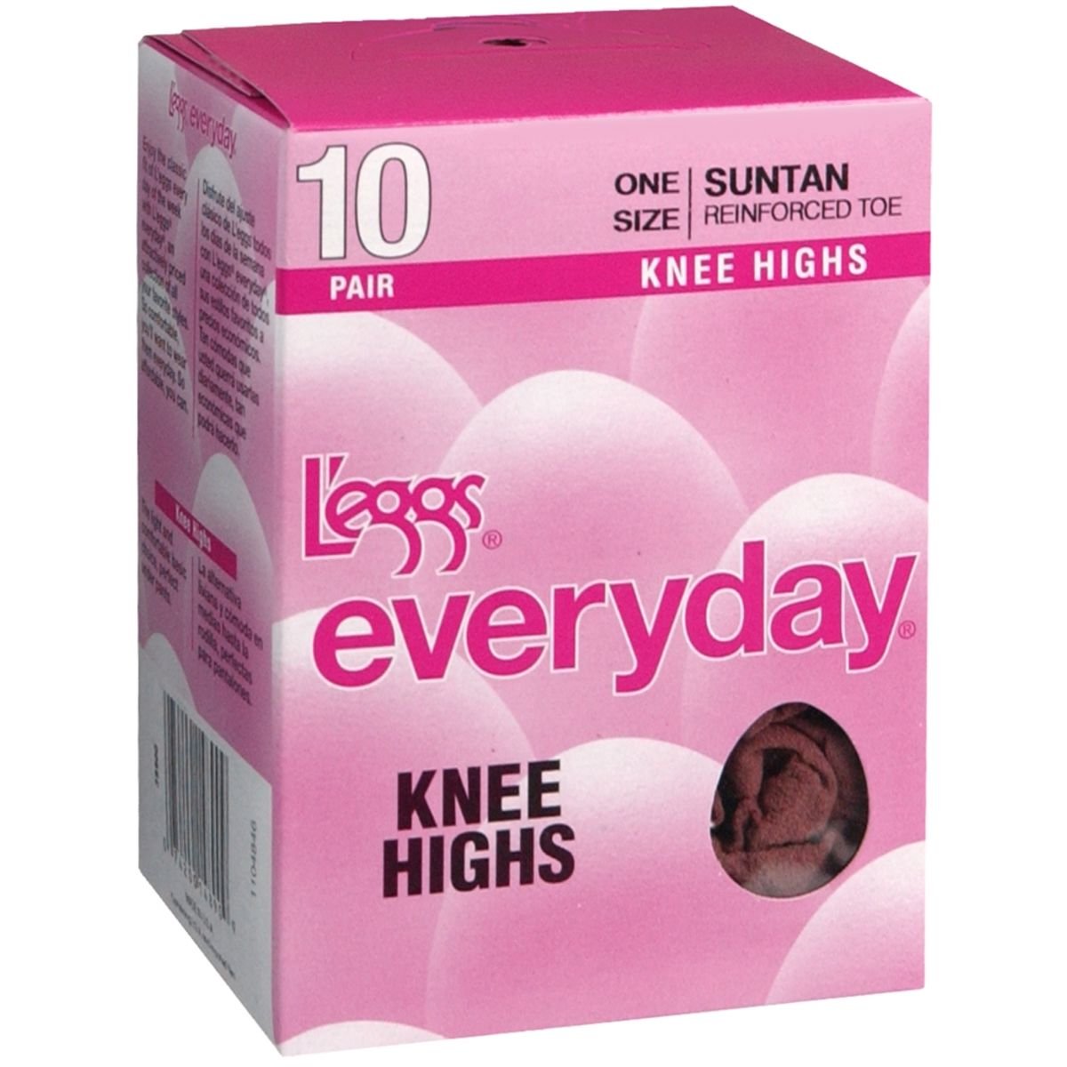 L'eggs Everyday Knee Highs One Size Reinforced Toe, Nude