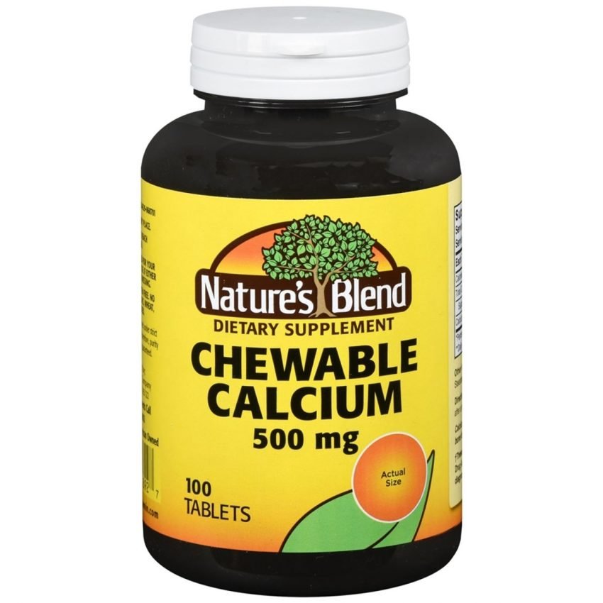 Nature’s Blend Calcium Chewable Bavarian Cream 500 mg 100 Tabs ...